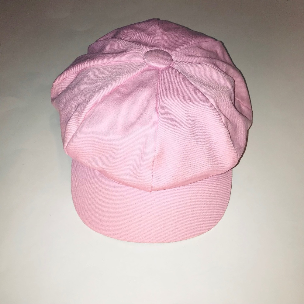 NWOT Baby Pink 100% Cotton Newsboy Apple Cap Hat | Soft Girl Coquette Spring